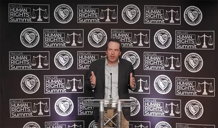 Philip Booth speaking at the Pro-Life Human Rights Summit